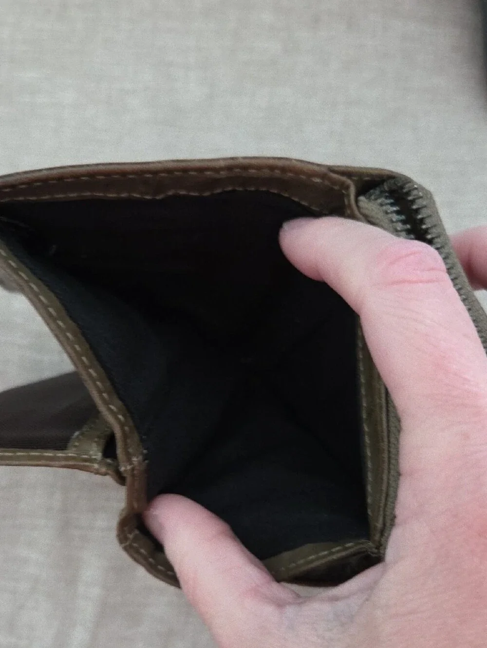 Olive Green Leather Wallet